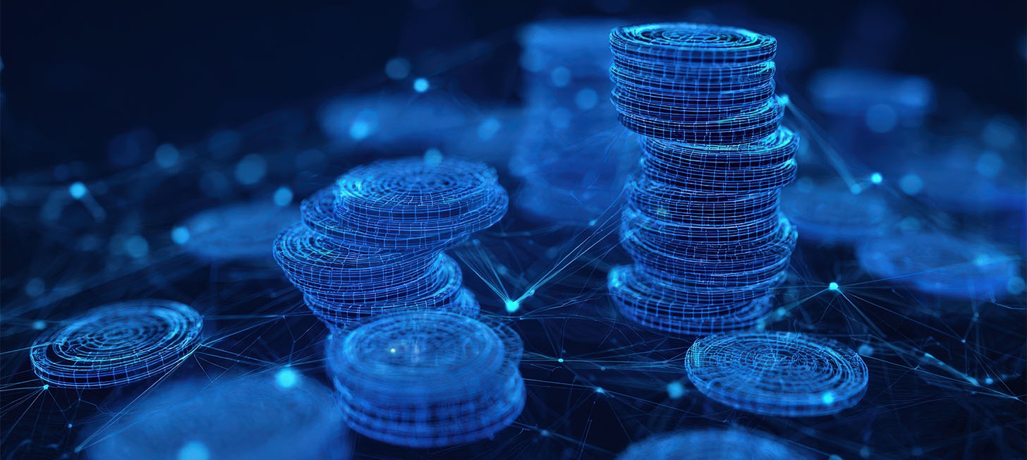 Kryptowährung abstrakte Darstellung - 
